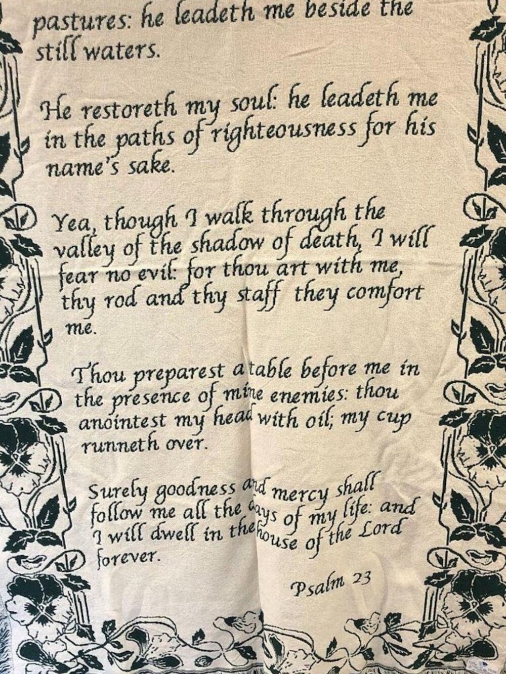 2015 Psalm 23 Religious 44" x 58" Woven Throw